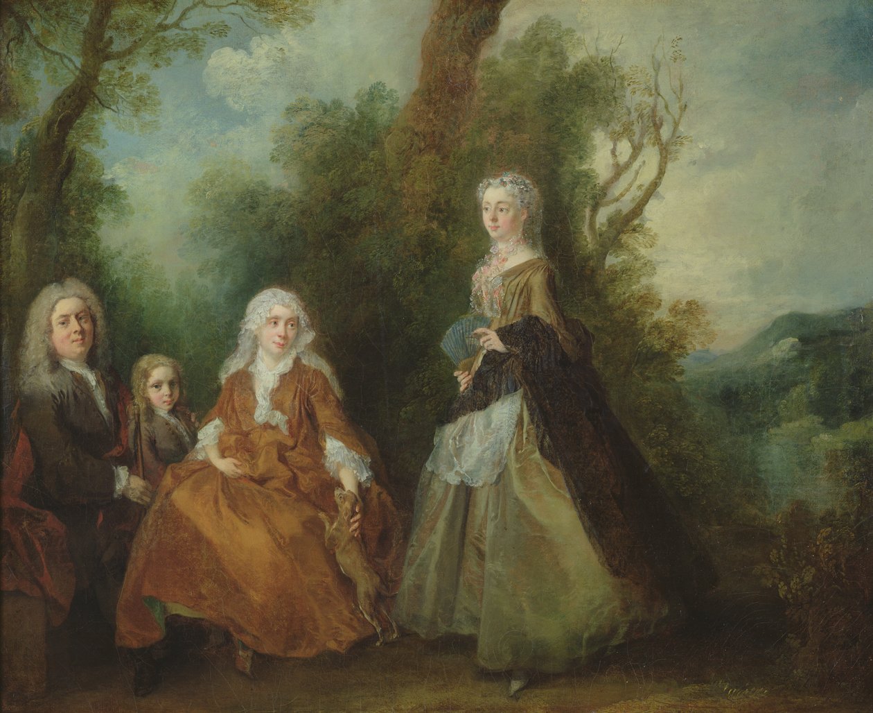 Família em um parque de Nicolas Lancret