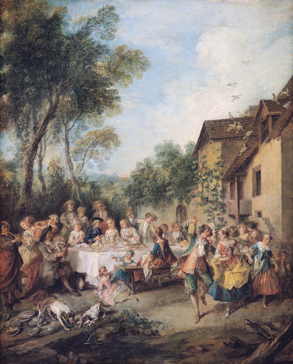 Festa de casamento na aldeia de Nicolas Lancret