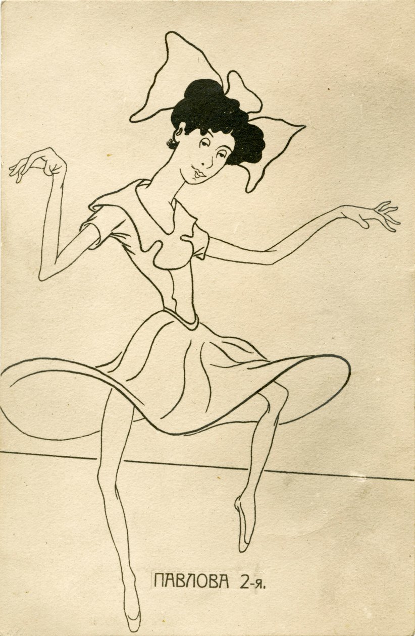 Anna Pavlova - caricatura de Nicolas Legat