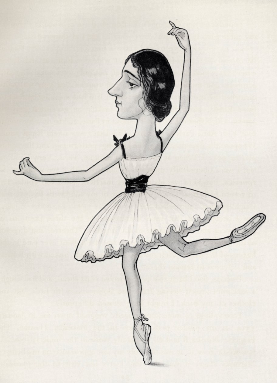 Tamara Karsavina caricatura por de Nicolas Legat