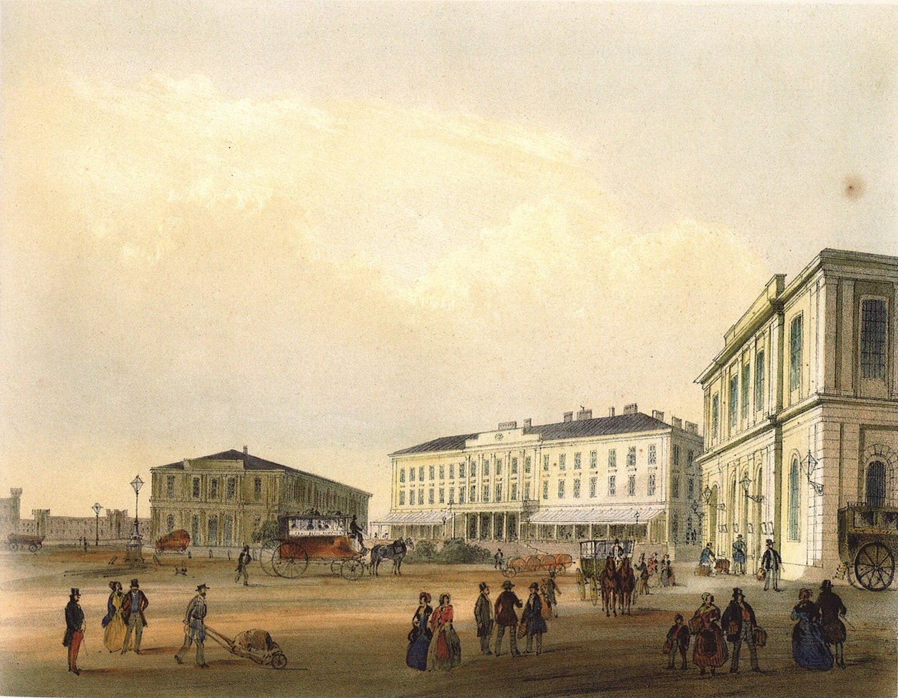 A estação de trem Wiener-Gloggnitzer e Brucker de Nicolas Marie Joseph Chapuy