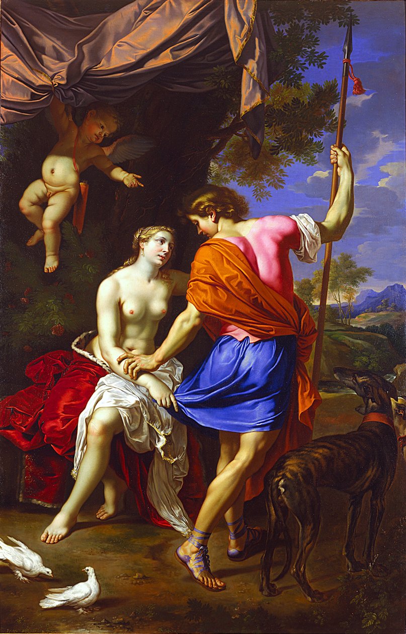 Vênus e Adonis de Nicolas Mignard