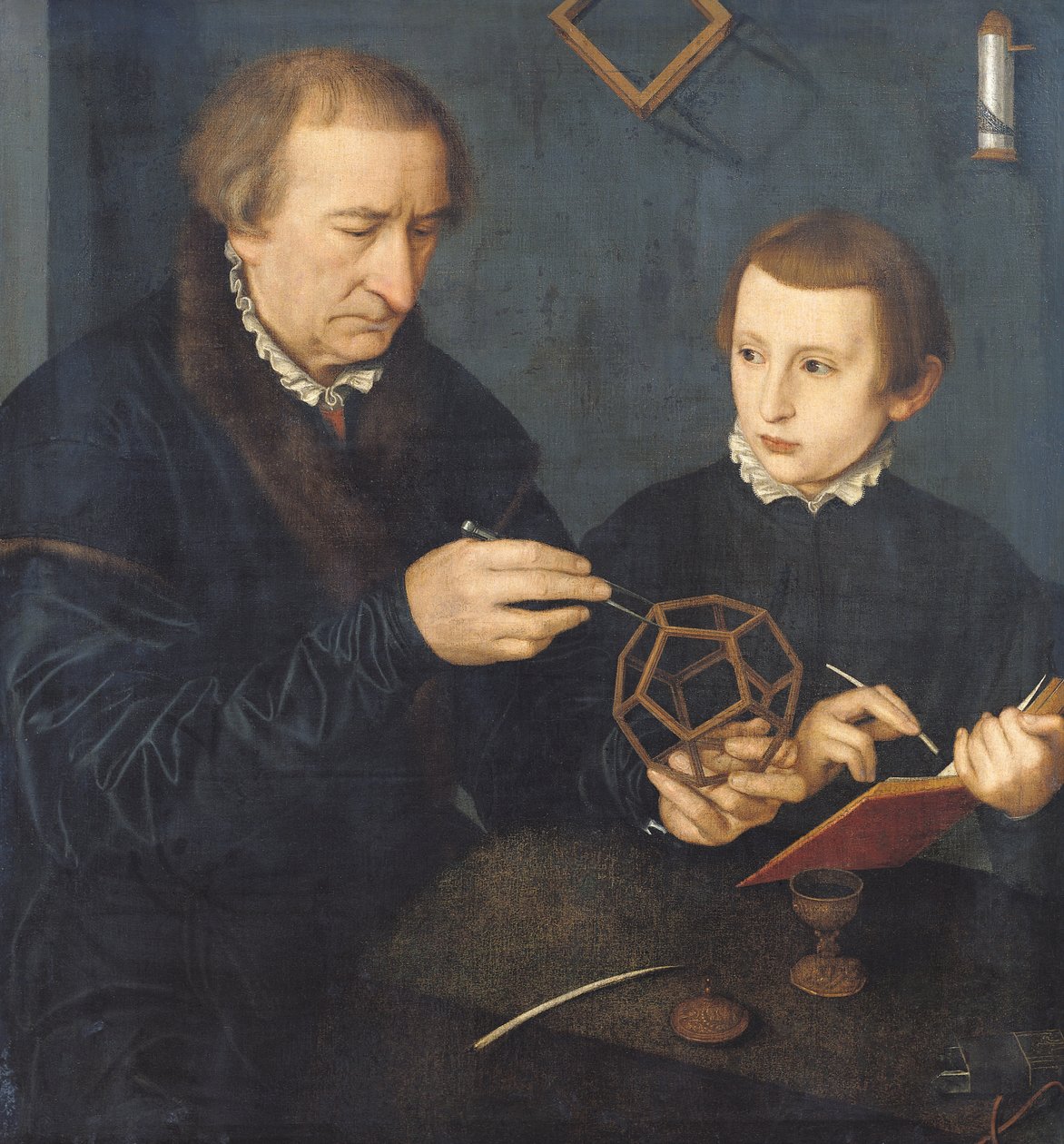 Johann I Neudorfer e seu filho, 1561 de Nicolas Neufchatel