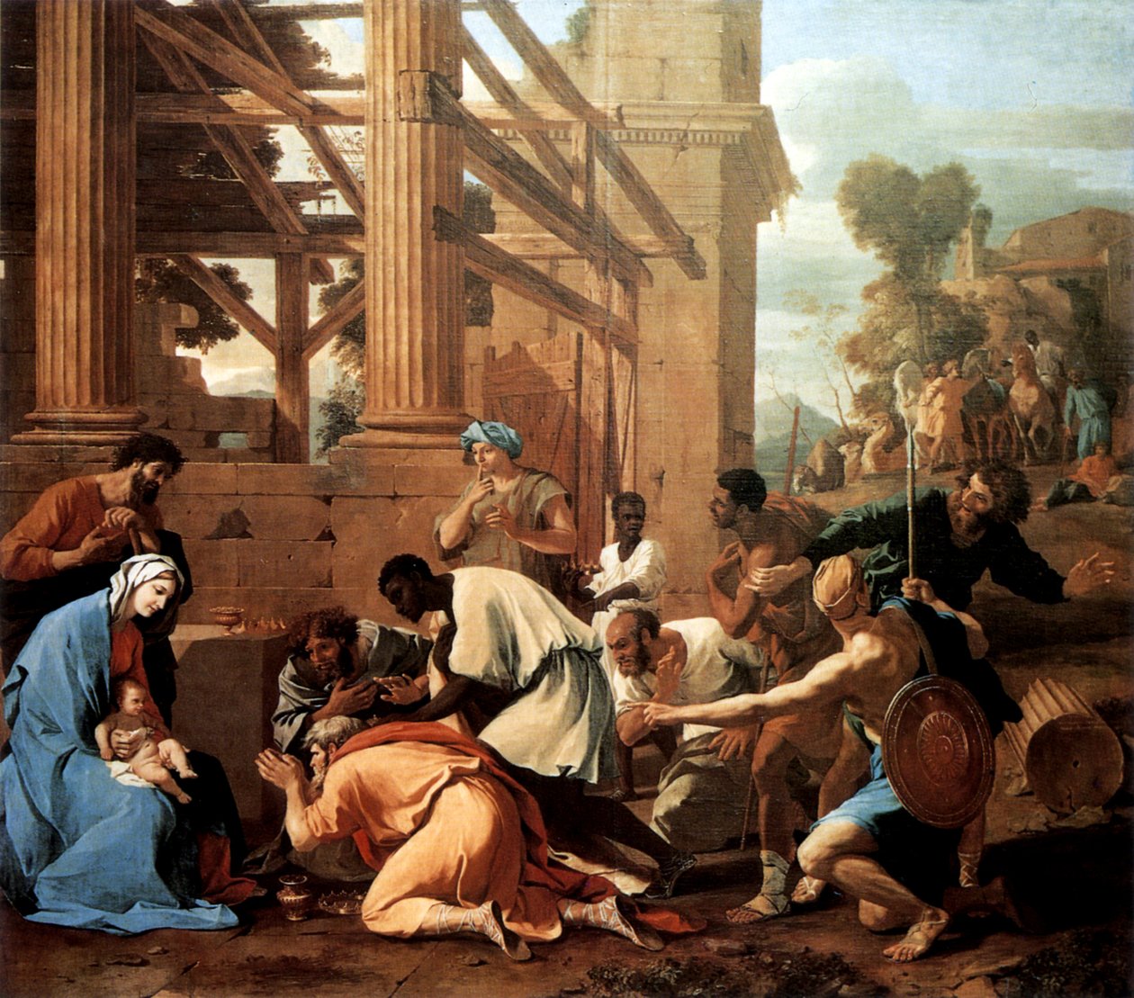 A Adoração dos Magos de Nicolas Poussin