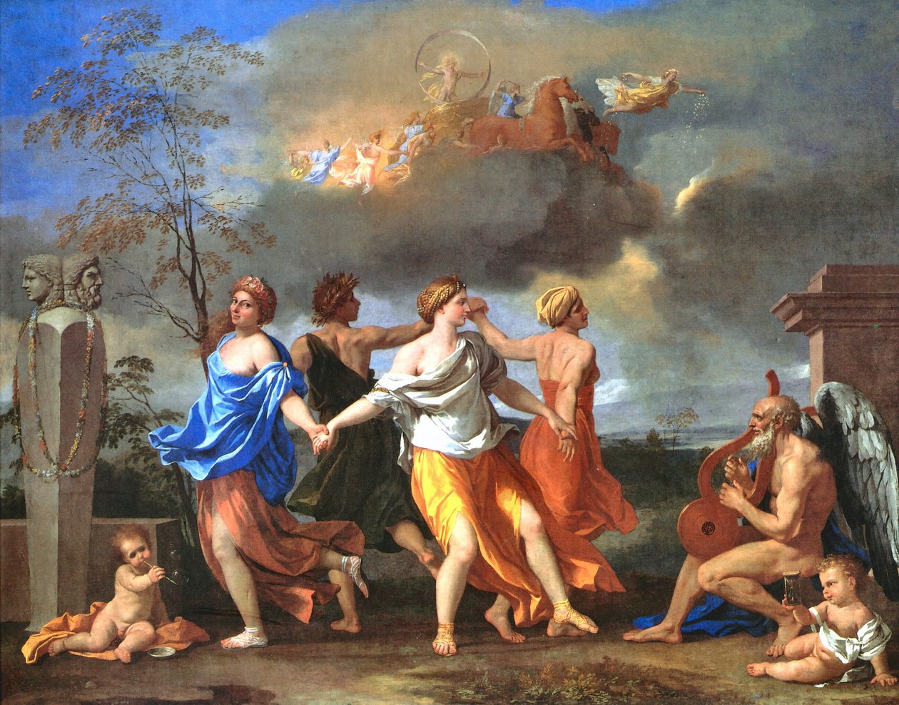 Uma dança à música do tempo de Nicolas Poussin