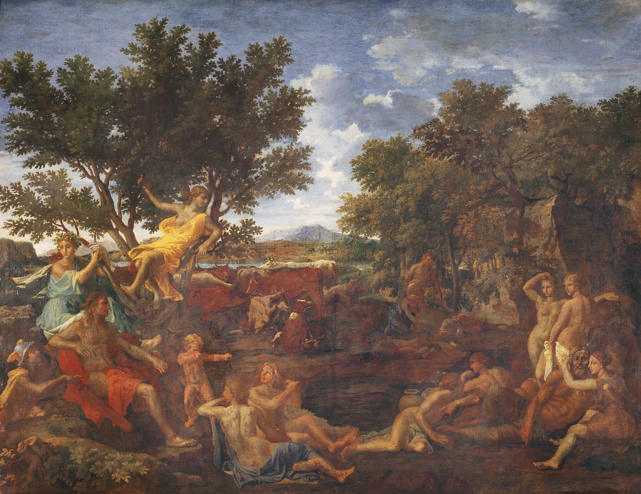 Apolo, amante de Daphne, c.1664 de Nicolas Poussin
