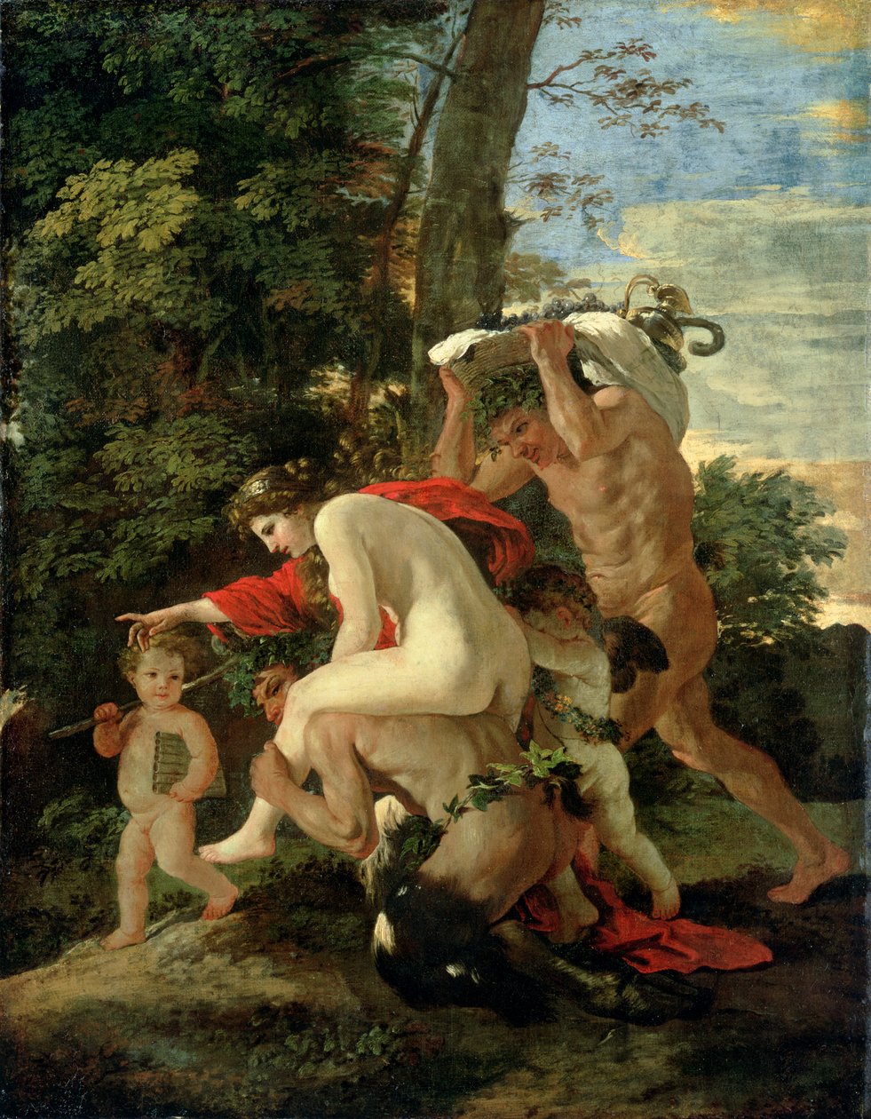 Cena de bacanais, antes de 1630 de Nicolas Poussin