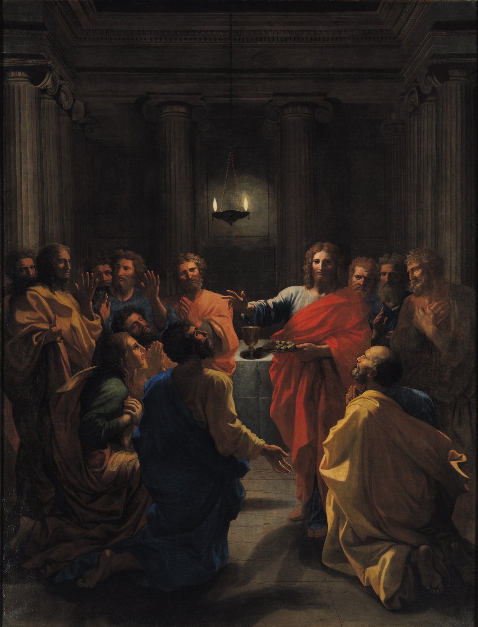 Cristo instituindo a Eucaristia, ou a última ceia, 1640 de Nicolas Poussin