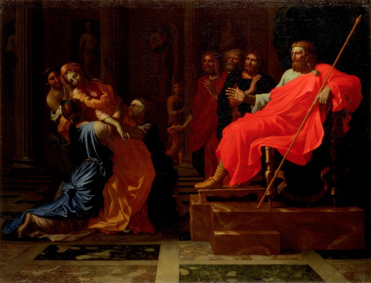 Ester antes de Assuero, final dos anos de 1650 de Nicolas Poussin