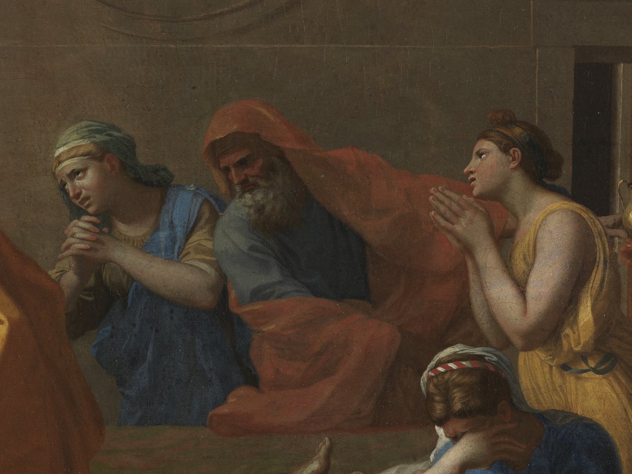Extrema Unção, dos "Sete Sacramentos", 1638-40 de Nicolas Poussin