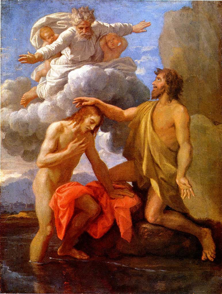 São João Batizando Cristo de Nicolas Poussin