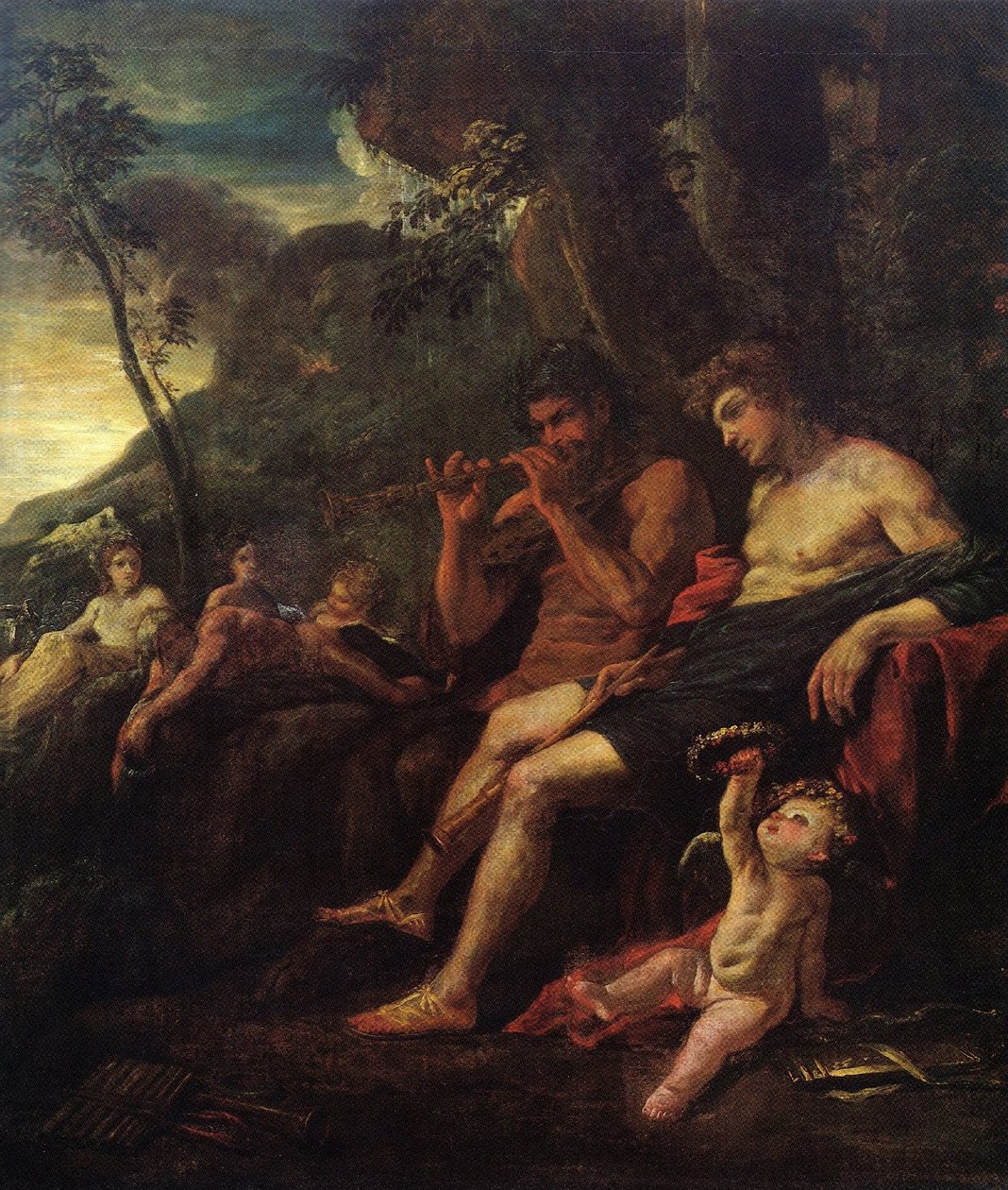 Olimpo e Marsyas de Nicolas Poussin
