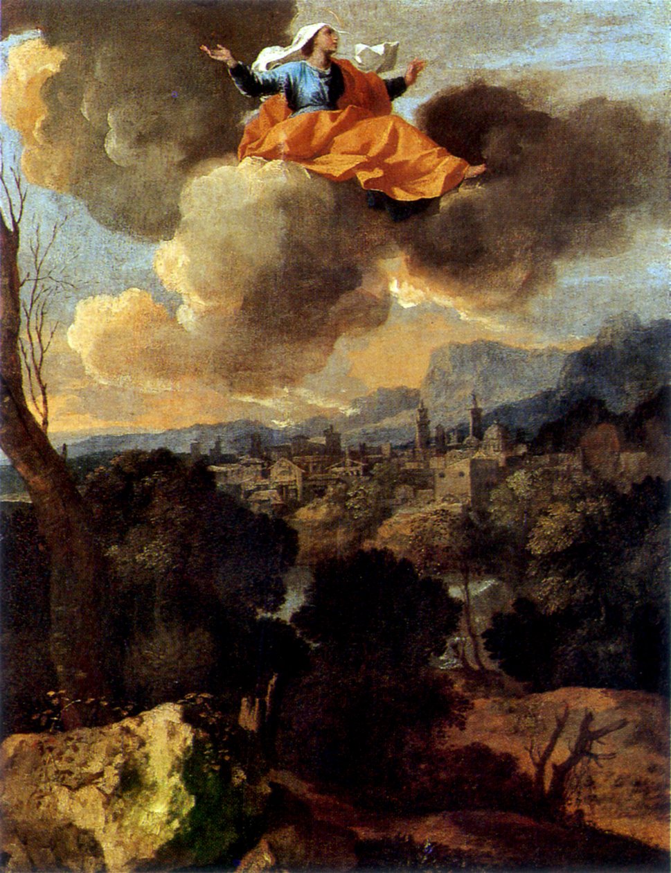 A milagrosa tradução de Santa Rita de Cascia de Nicolas Poussin