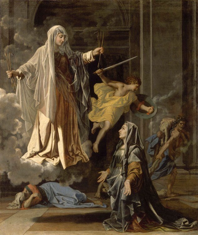 Louvre de alface romana de Nicolas Poussin