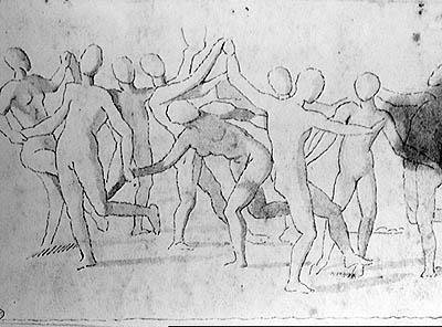 Estudo para uma bacanália de Nicolas Poussin
