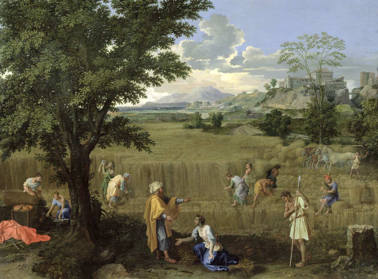 Verão, ou Ruth e Boaz, 1660-64 de Nicolas Poussin