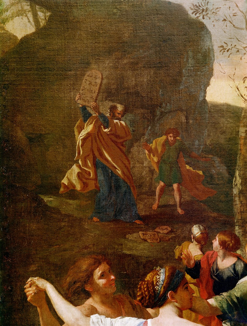 A Adoração do Bezerro de Ouro, antes de 1634 (detalhe de 3738) de Nicolas Poussin
