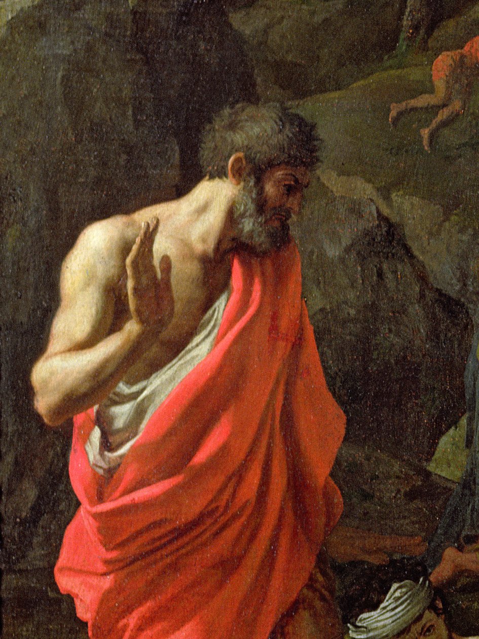 The Gathering of Manna, c.1637-9 (detalhe de 91031) de Nicolas Poussin