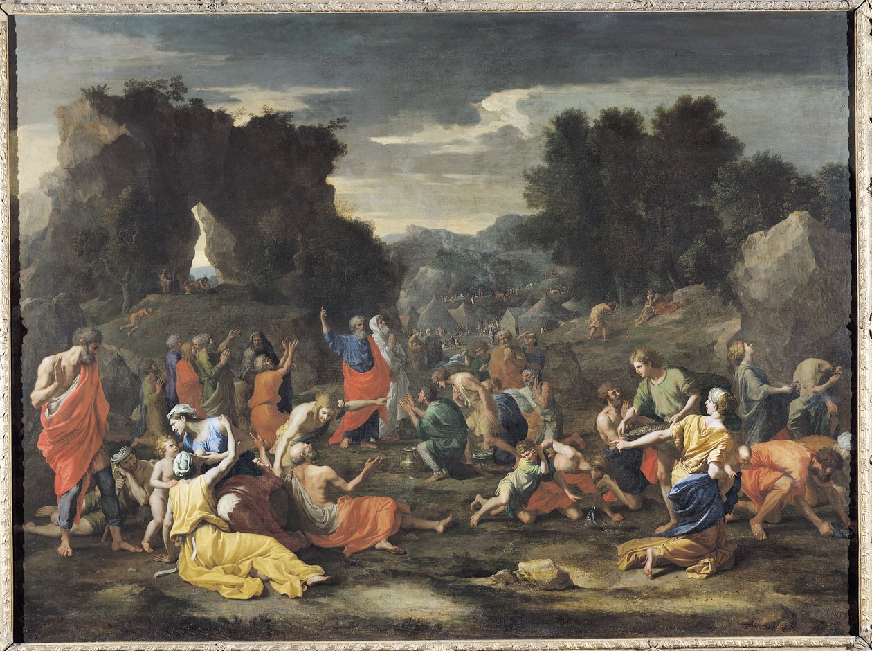 O ajuntamento do maná, c.1637-9 de Nicolas Poussin