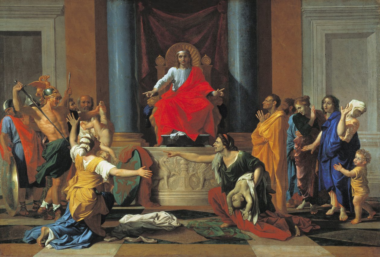 O julgamento de Salomão, 1649 de Nicolas Poussin