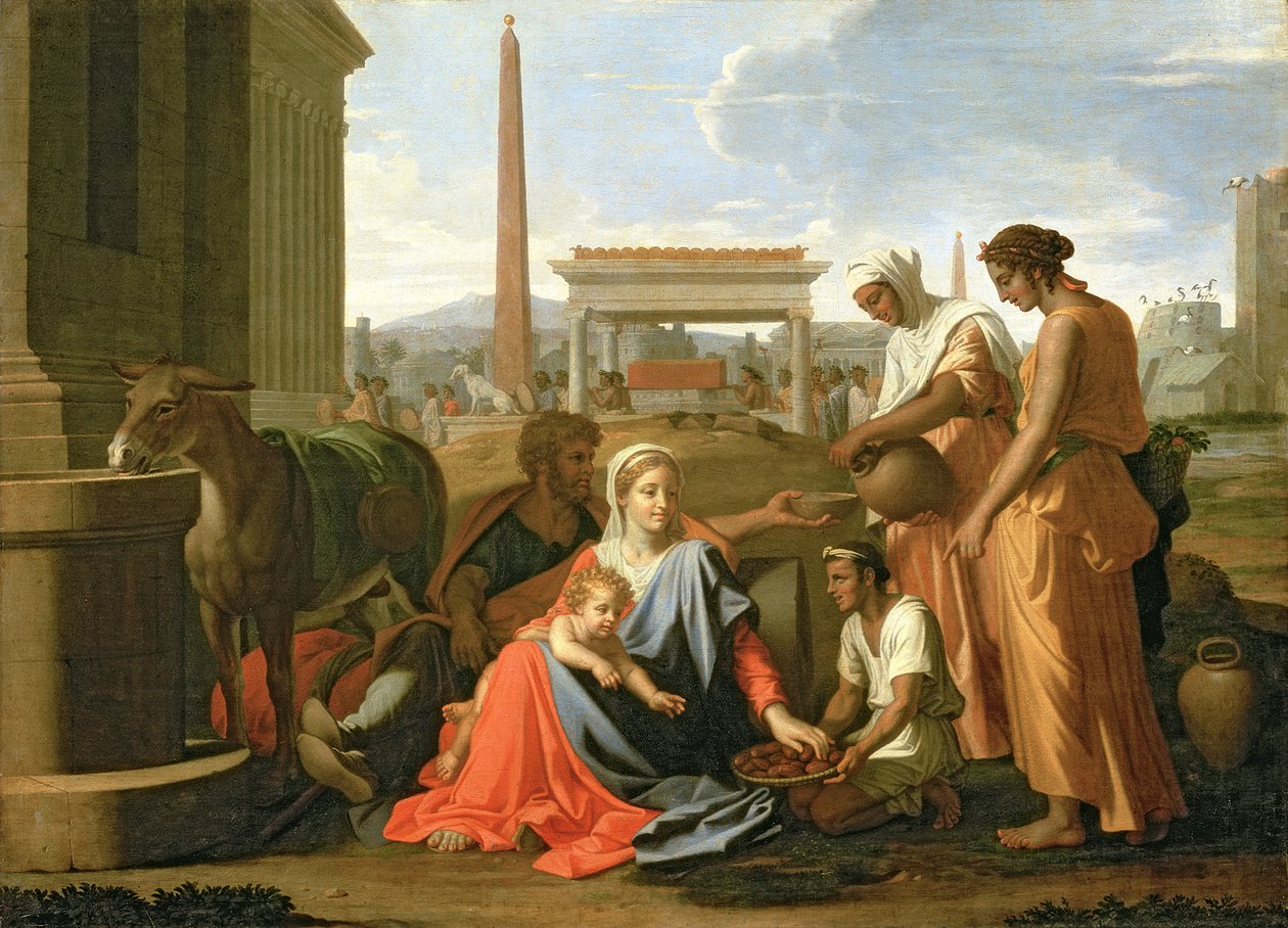 O resto da fuga para o Egito de Nicolas Poussin