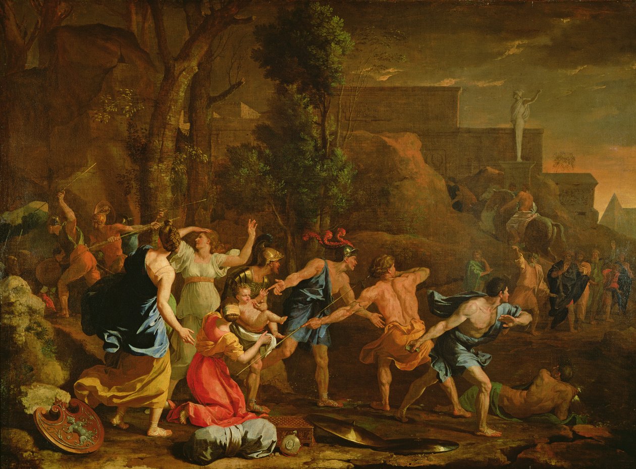 A Poupança do Pirro Infantil, 1634 de Nicolas Poussin