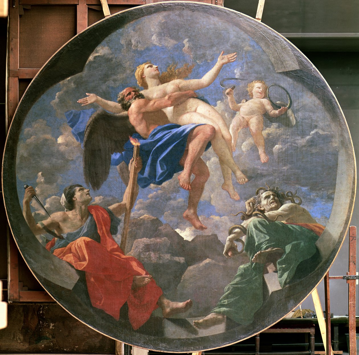 Verdade roubada pelo tempo além do alcance da inveja e da discórdia, 1641 de Nicolas Poussin