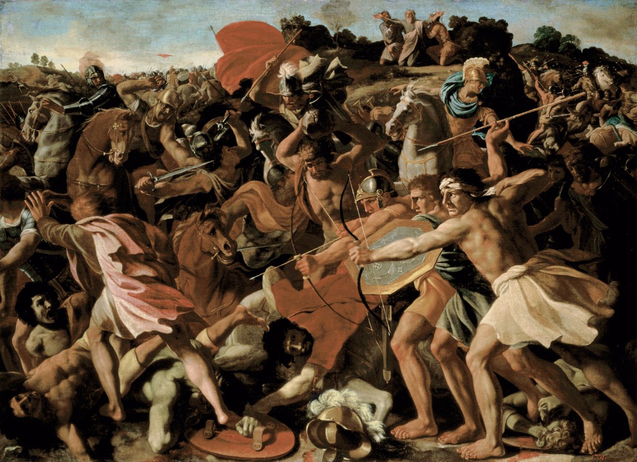 Vitória de Josué sobre os amalequitas, 1625-6 de Nicolas Poussin