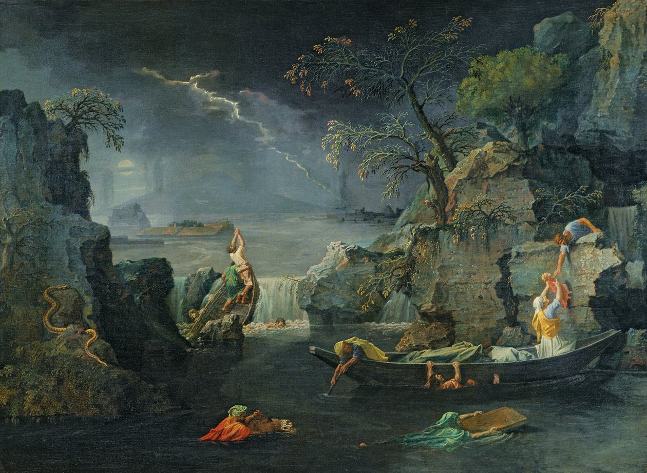 Inverno ou o dilúvio, 1660-64 de Nicolas Poussin
