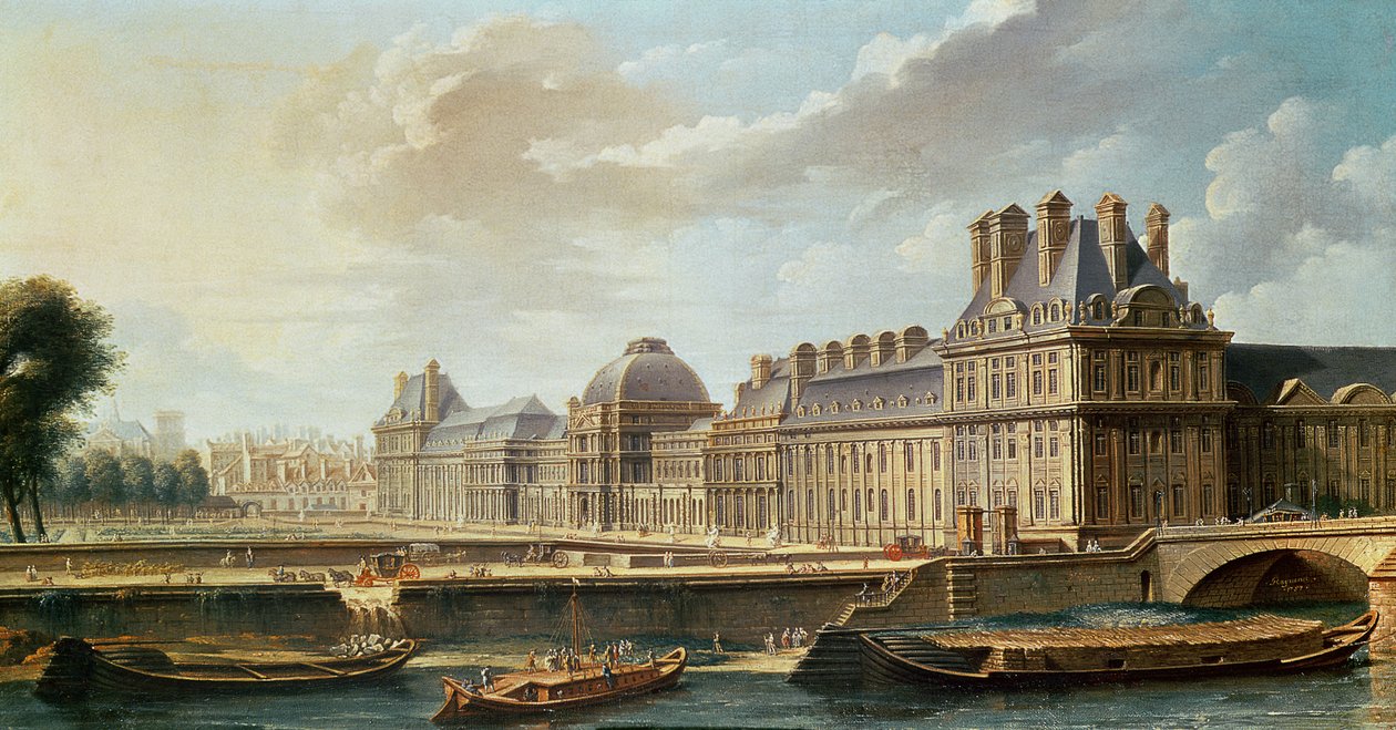 O Palácio e Jardim das Tulherias, 1757 de Nicolas Raguenet
