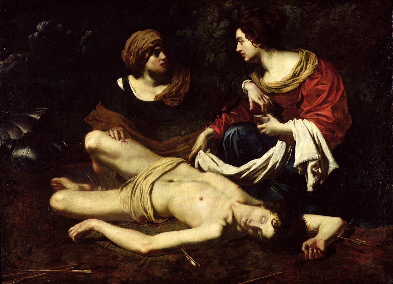 St. Sebastian Tended por St. Irene de Nicolas Regnier