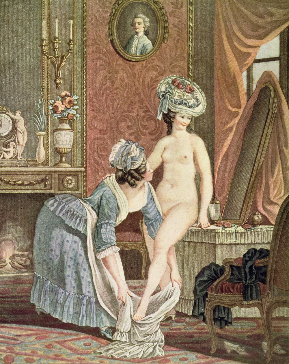 La Toilette, gravura por Louis Marin Bonnet de Nicolas Rene Jollain