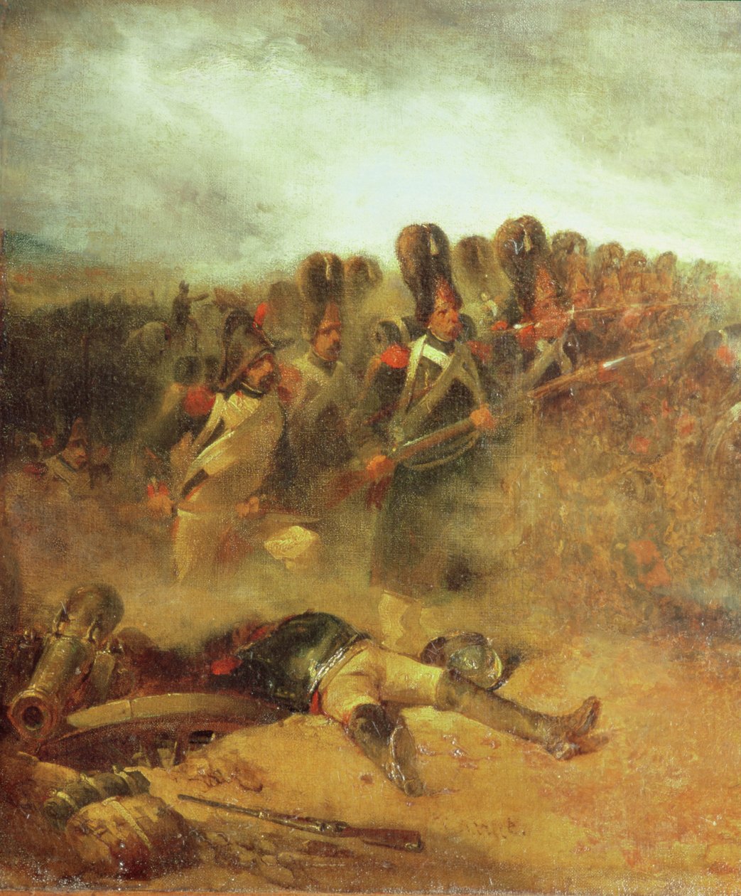 A Batalha de Waterloo, 18 de junho de 1815 de Nicolas Toussaint Charlet