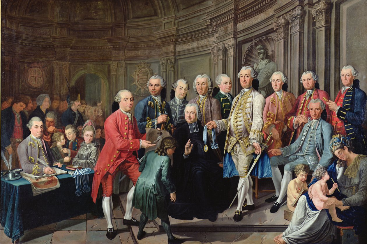 Distribuição dos Prêmios da Academia para Desenho e Pintura em Dunquerque em 1755 de Nicolas Truit
