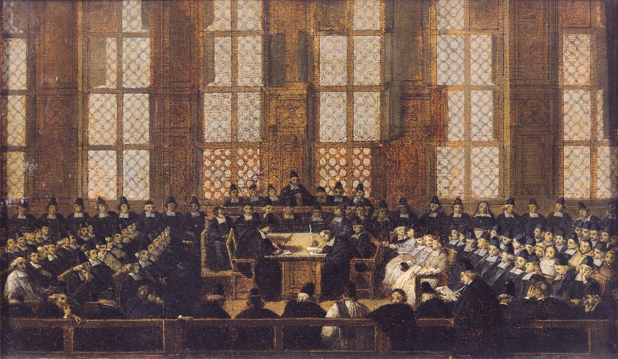 O Apelo dos Bispos Dissidentes na Sorbonne, 5 de março de 1717 de Nicolas Vleughels