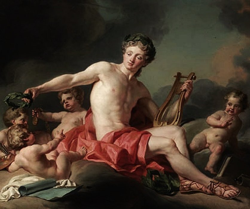 Apollo coroando o Artsn de Nicolas Guy Brenet
