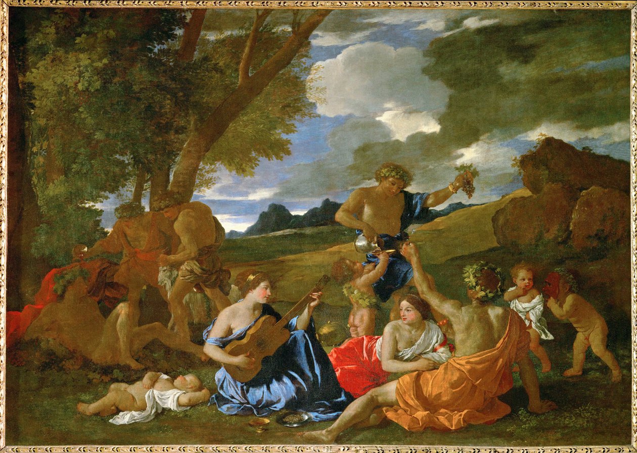 Le Grand Bacchanal ... de Nicolas (attr.to) Poussin