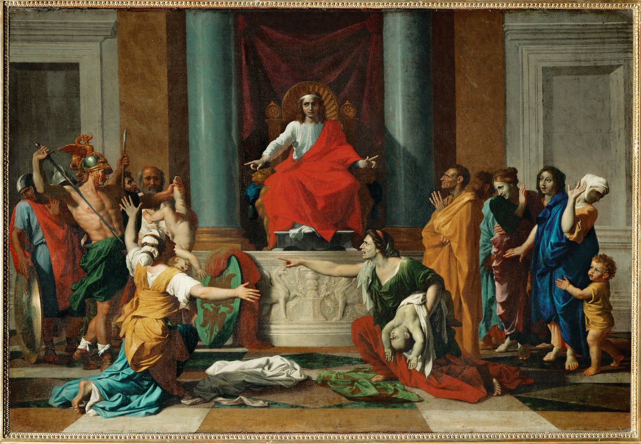 Le jugement de Salomon - O julgamento de Salomão ... de Nicolas (attr.to) Poussin