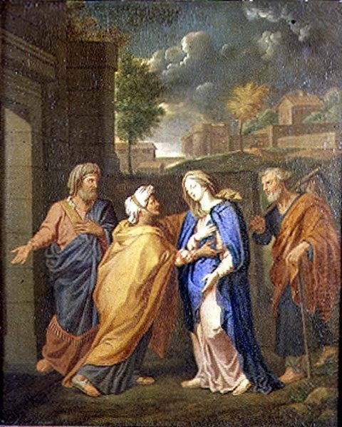 A Virgem, São João e Santa Ana de Nicolas (circle of) Poussin