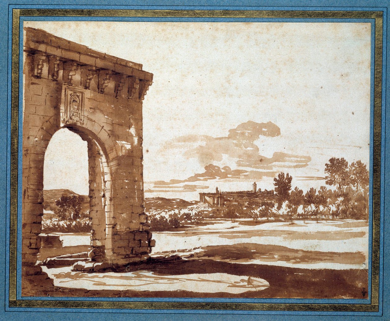 Vista de Villeneuve-les-Avignons de Nicolas (circle of) Poussin