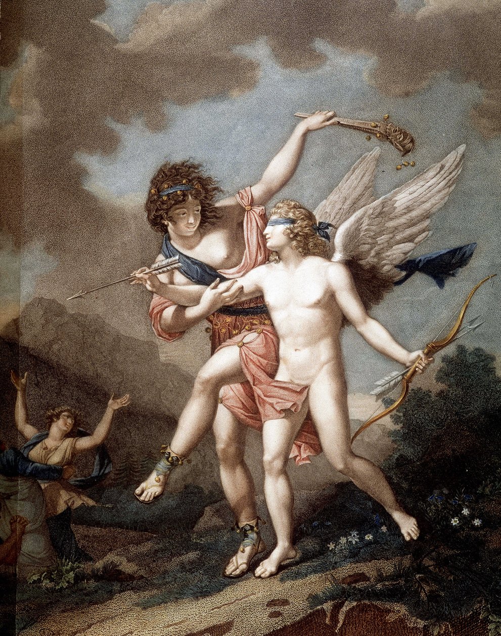 O amor conduzido pela loucura de Nicolas Andre (after) Monsiau
