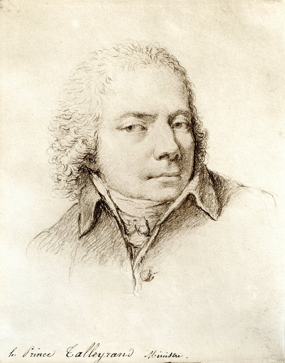 Retrato do político francês Charles Maurice de Talleyrand Perigord (ou Talleyrand-Perigord de Nicolas Andre Monsiau