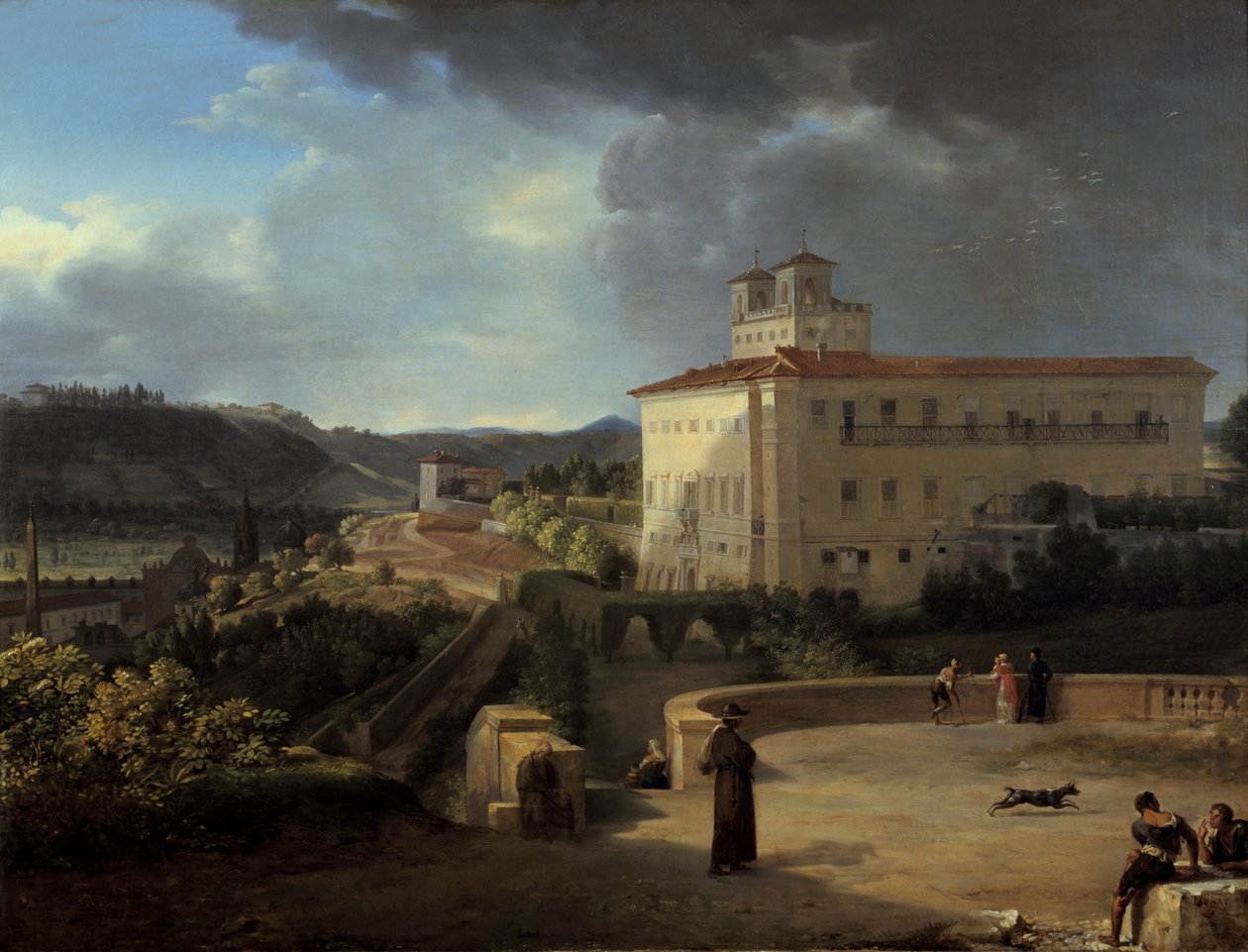 Vista da Villa Medicis, Roma, 1815 de Nicolas Antoine Taunay