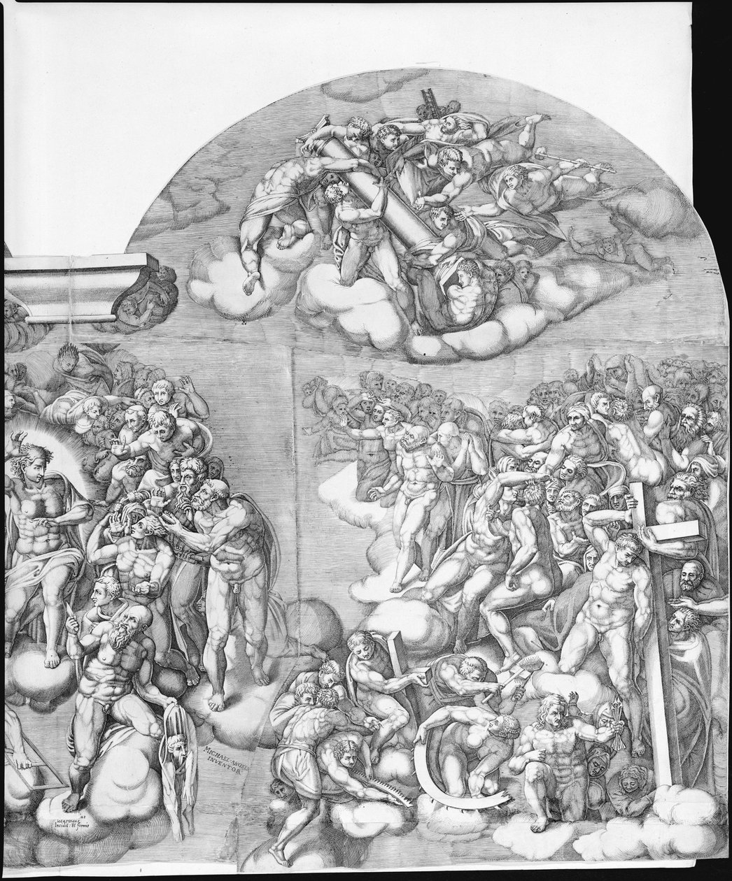 O Juízo Final de Michelangelo, 1562., 1562. de Nicolas Beatrizet