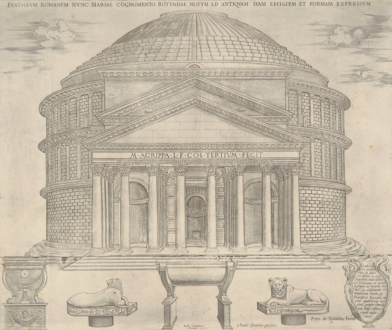 Pantheum Romanum nunc Mariae Cognomento de Nicolas Beatrizet