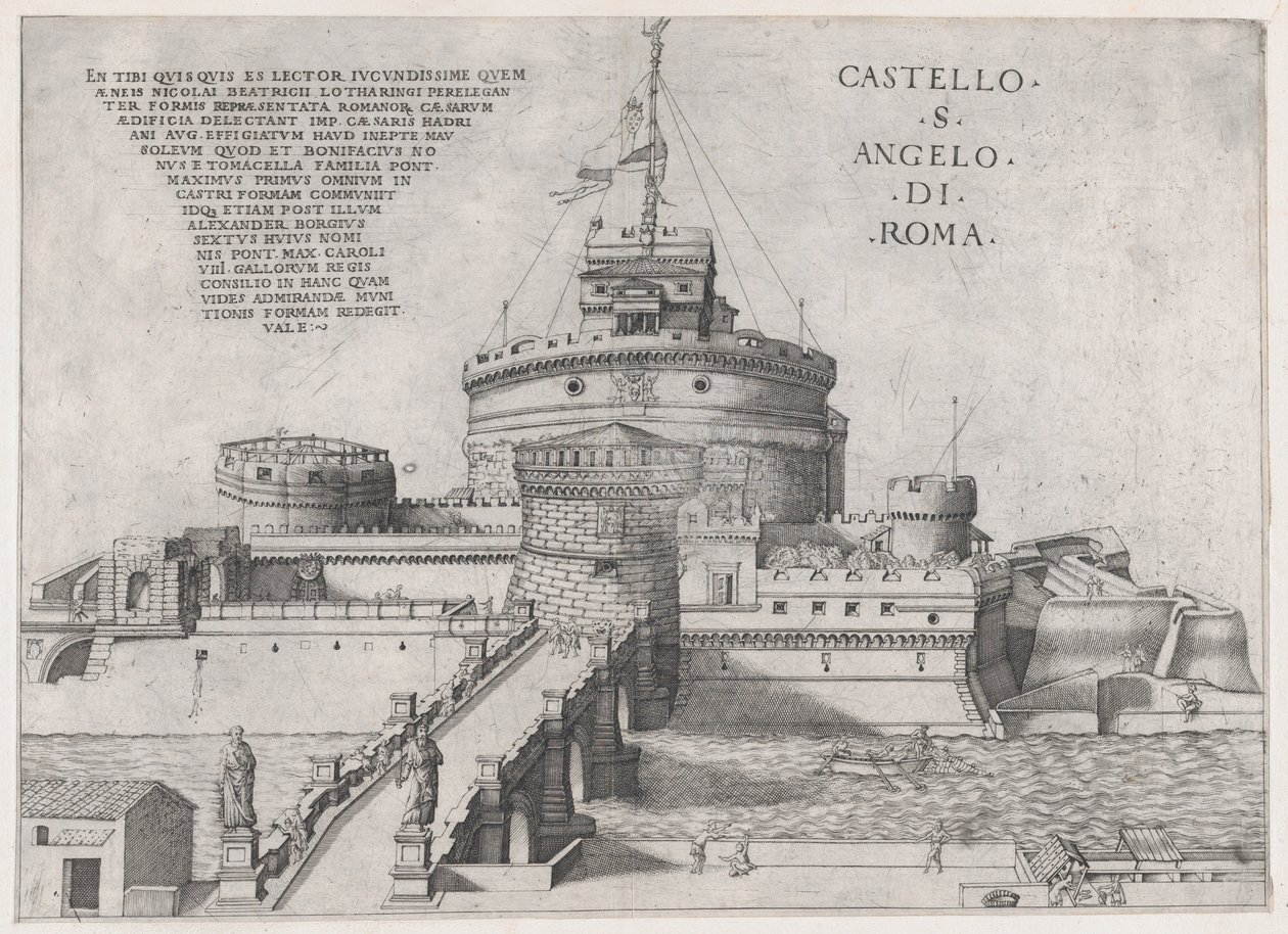 Espelho da magnificência romana: Castelo de San Angelo, séc. XVI., séc. XVI. de Nicolas Beatrizet