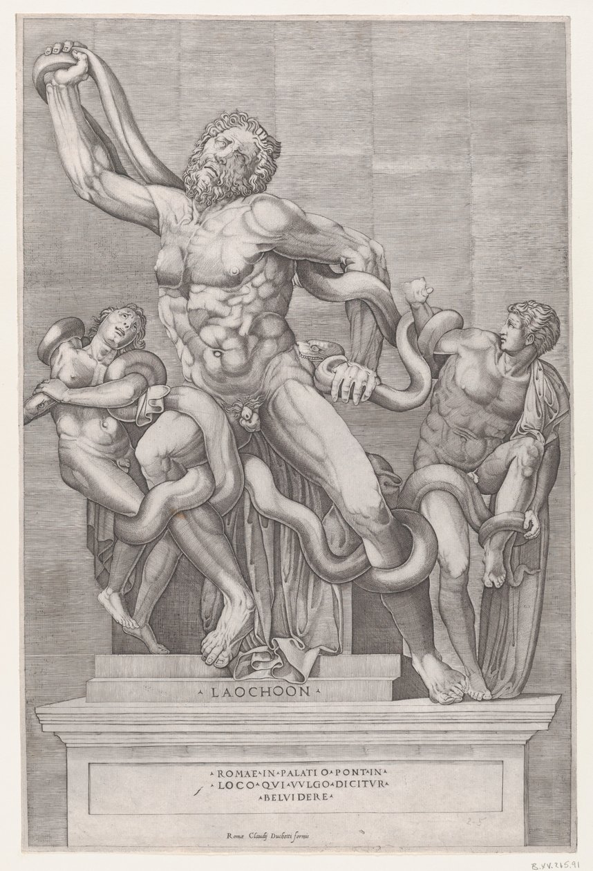 Espelho da magnificência romana: Laocoonte, século XVI., século XVI. de Nicolas Beatrizet