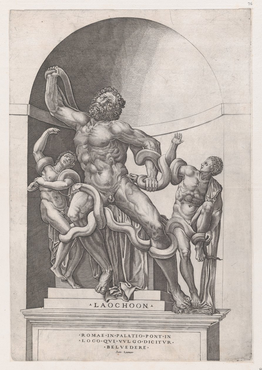 Espelho da magnificência romana: Laocoonte, século XVI., século XVI. de Nicolas Beatrizet