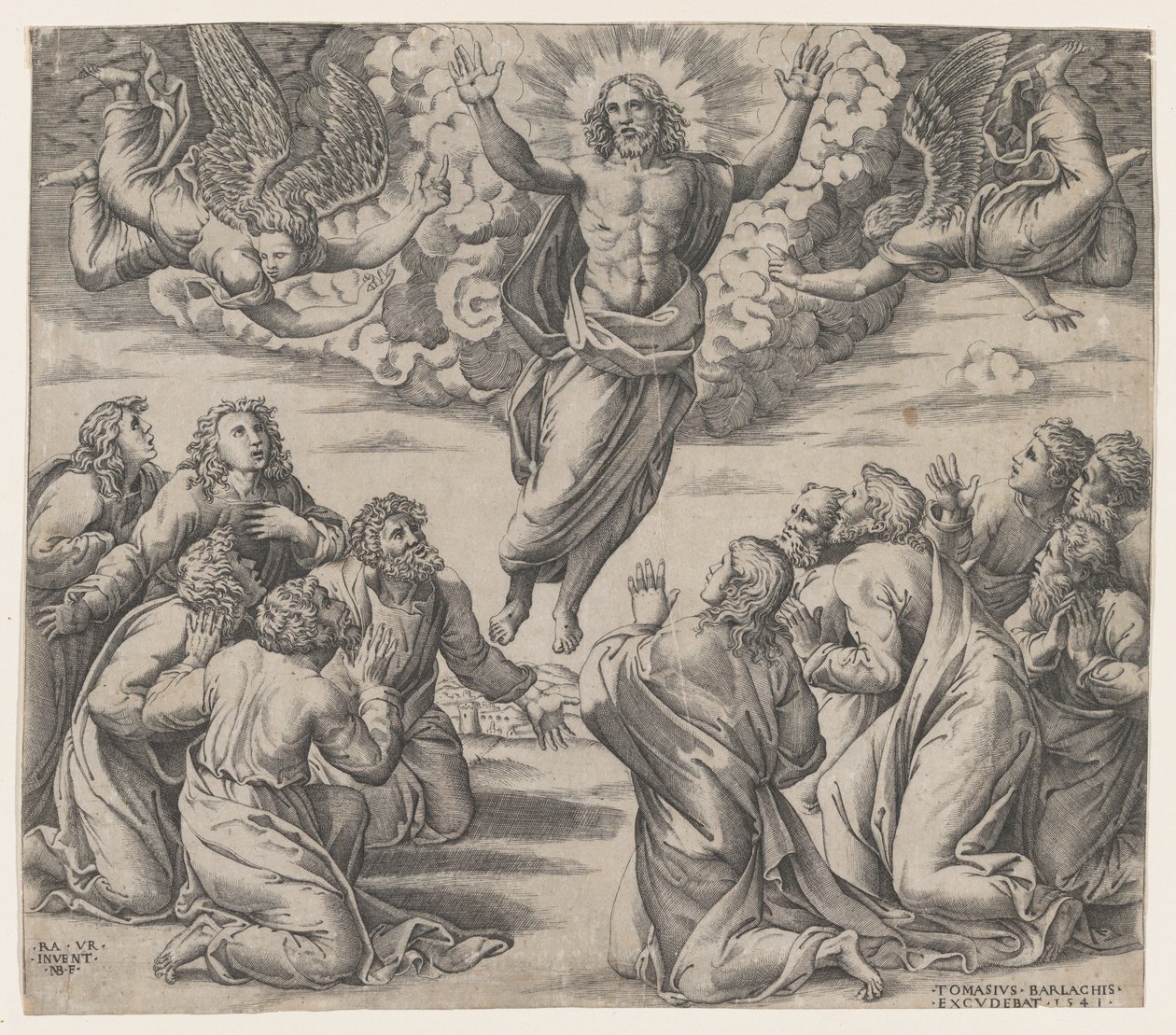 A Transfiguração, depois de Rafael, 1541., 1541. de Nicolas Beatrizet