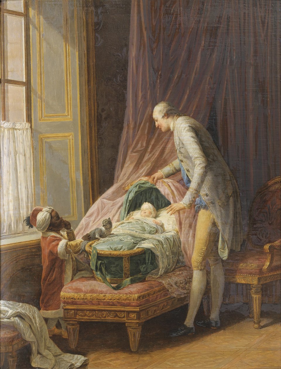 Louis Philippe Joseph dOrléans 1747-1793, no berço, 1774 de Nicolas Bernard Lepicie